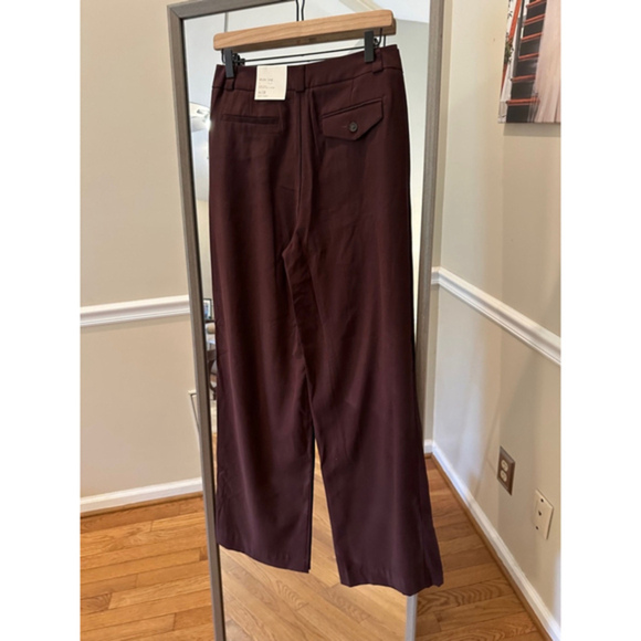 Women's A New Day Wide Leg Pants Burgundy Size 4R - Picture 5 of 5